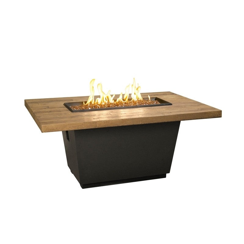 American Fyre Designs 24-Inch Cosmo Reclaimed Wood Rectangle Firetable