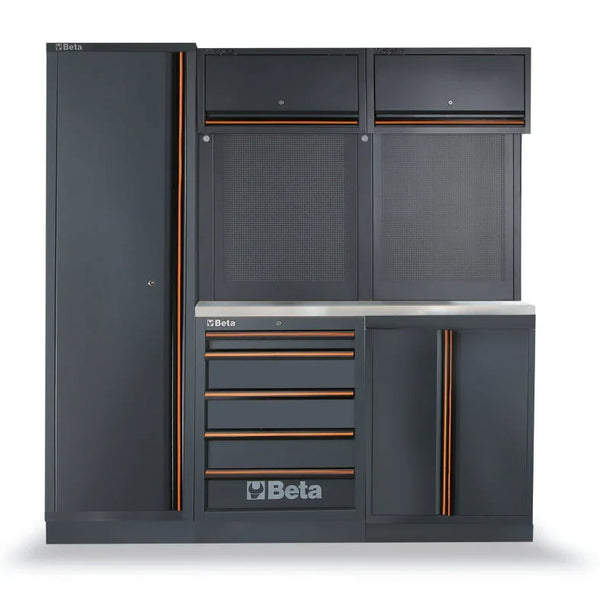 Beta Tools C45PRO Standard Garage Cabinet System with 5-Drawers ...