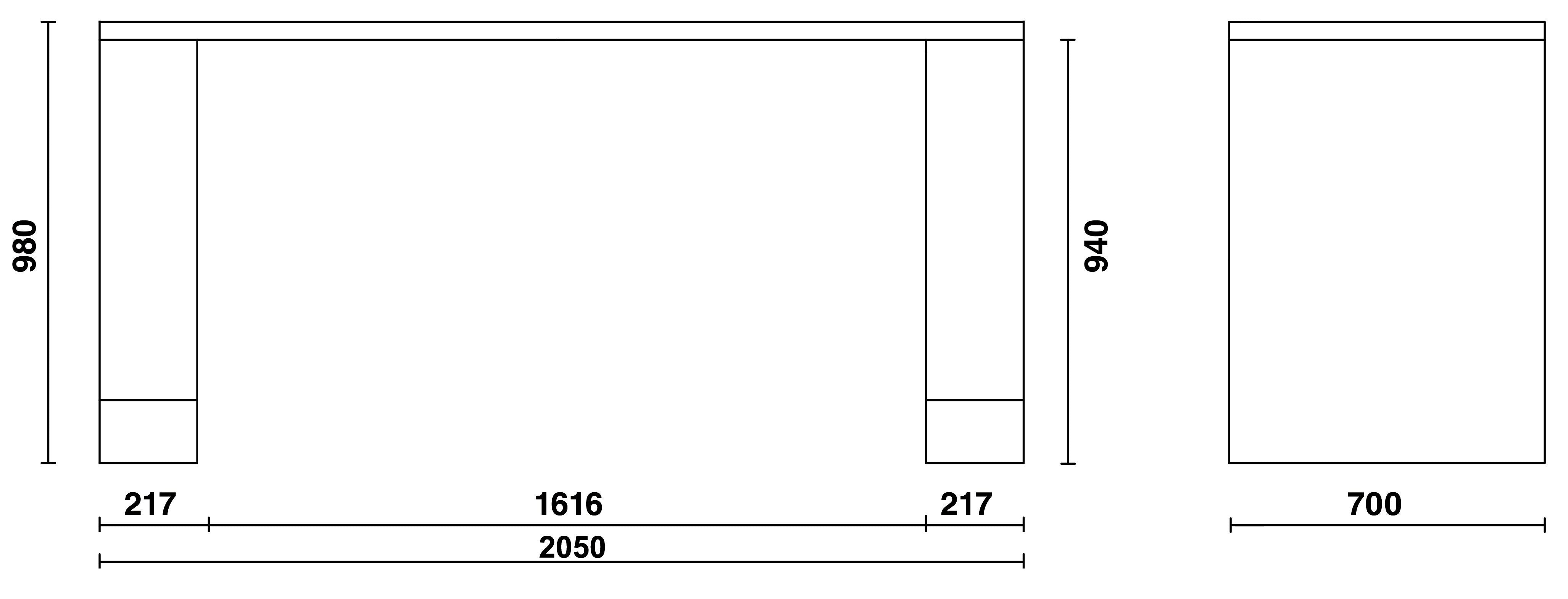 Beta Tools C55BO/2 2M Long Workbench, Orange