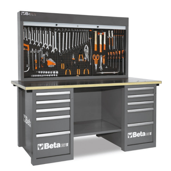Beta Tools C57SB MasterCargo Workbench with Storage Cabinets and Shutter