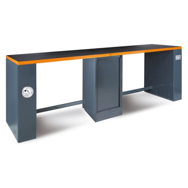 Beta Tools Double Leg Adjoining Workshop Equipment Workbench with Compartment