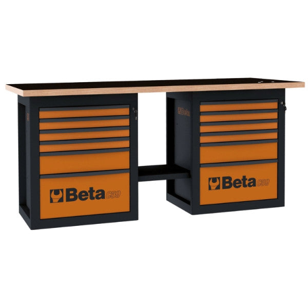 Beta Tools Endurance Workbench with 2 Cabs and Six Drawers C59B-O ...