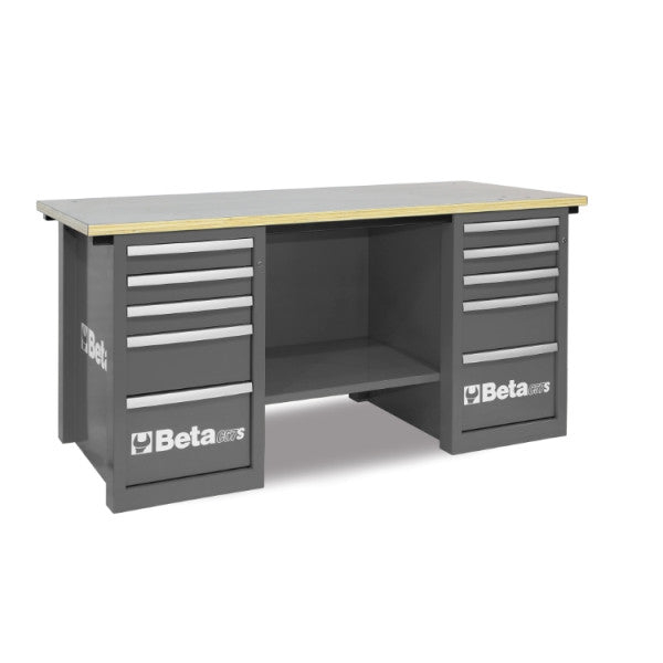 Beta Tools MasterCargo Workbench C57SC Two-Drawer Workbench with Laminate Top
