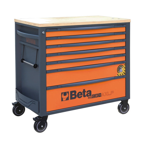 Beta Tools RSC24AXLP/7 Mobile Roller Cab 7 Drawers Wood Worktop