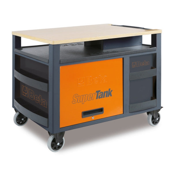 Beta Tools RSC28 SuperTank Trolley Wood Worktop 10 Drawers
