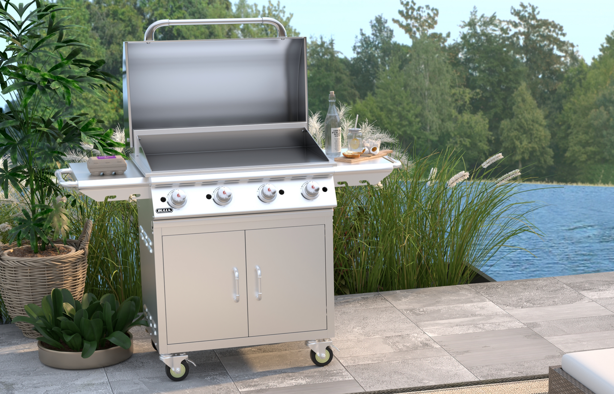 Bull 30″ Commercial Style Griddle Cart (LP) - 73010