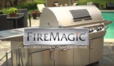 Fire Magic 6.5-Foot Contemporary Pre-Fab Island Bundle White Aspen Countertop