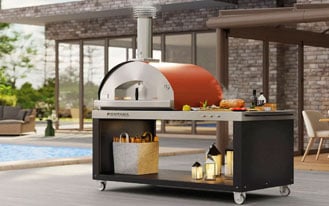 Fire Magic 6.5-Foot Reclaimed Wood Prefab Outdoor Kitchen Island Bundle