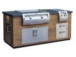Fire Magic 6-Foot GFRC Pre-Fab BBQ Island - French Barrel Oak