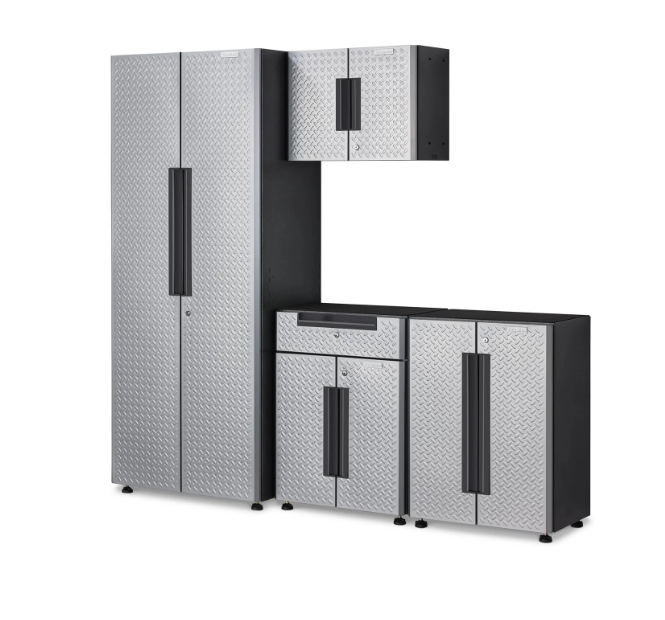 Gladiator 4-piece Silver Flex Cabinet System V - GANF04WCMTS