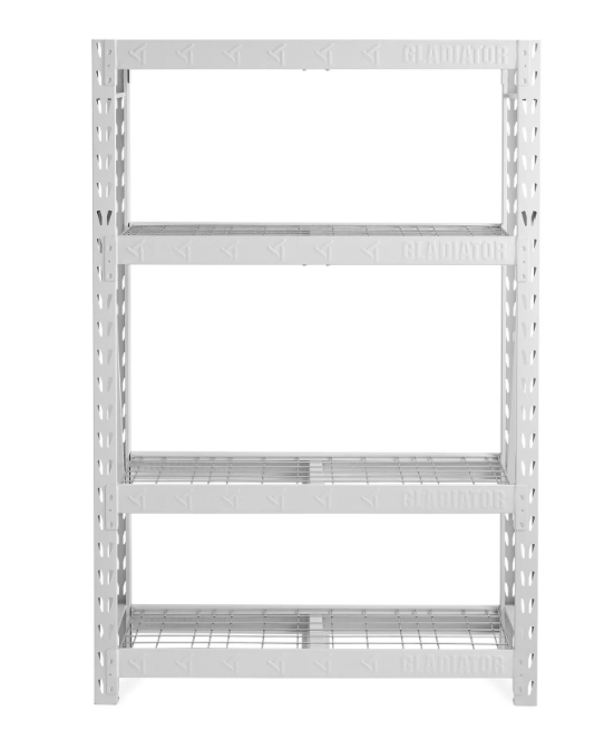 Gladiator 48in Heavy Duty Rack With Four Deep Shelves - GARS484TKW