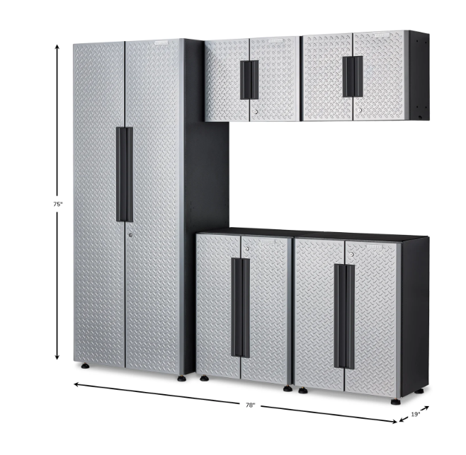 Gladiator 5-piece Silver Flex Cabinet System IV