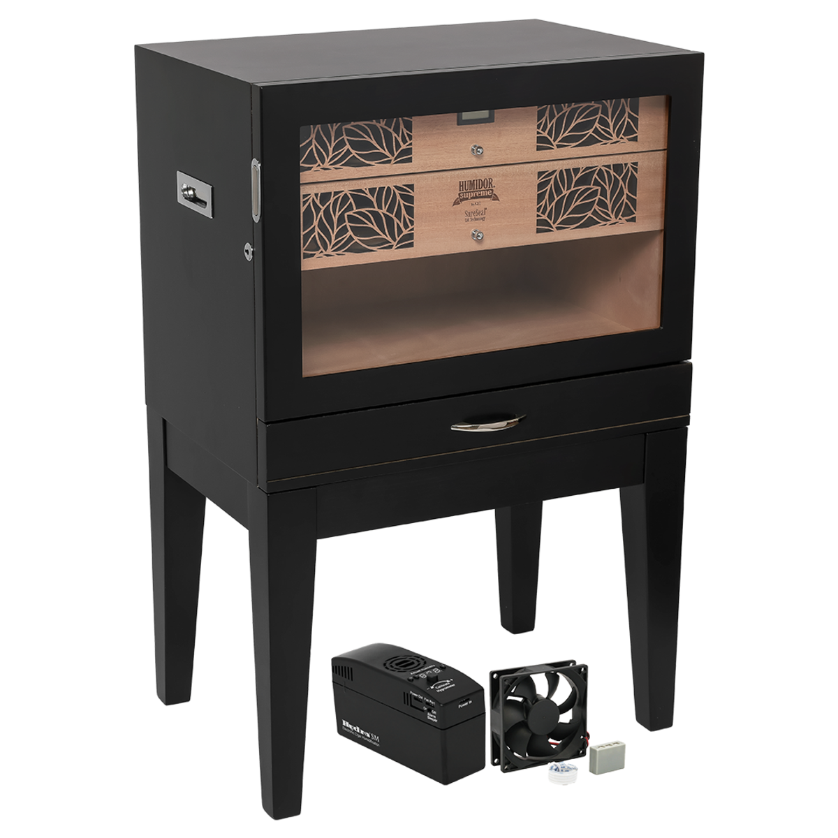 Humidor Supreme Balthazar II Glass Cabinet Humidor End
