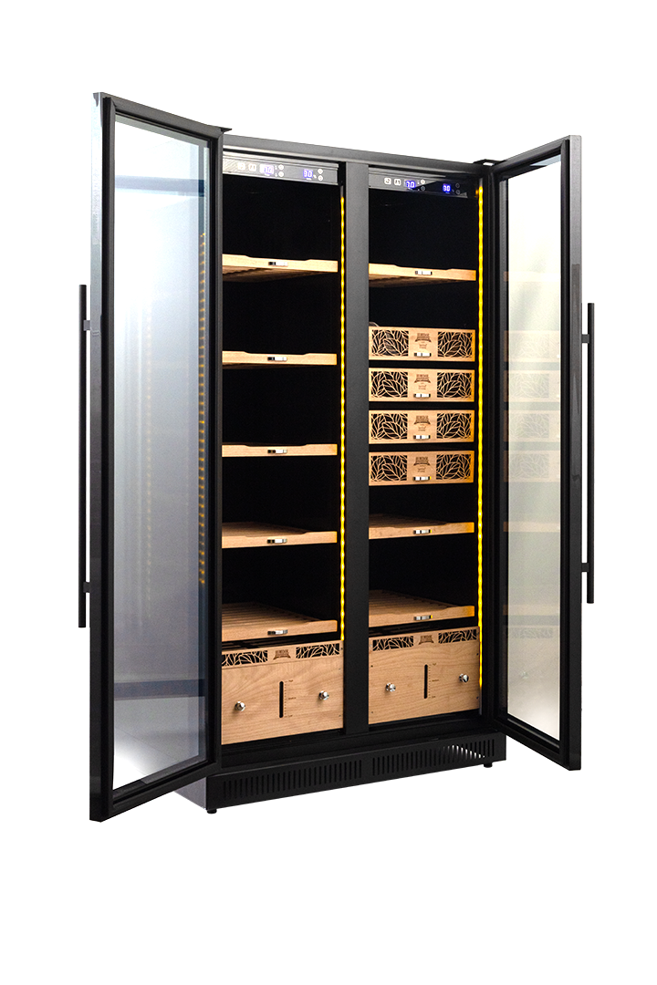 Humidor Supreme Electronic 9200 Cigar Cabinet, 2500-3000 Cigar Capacity, Black