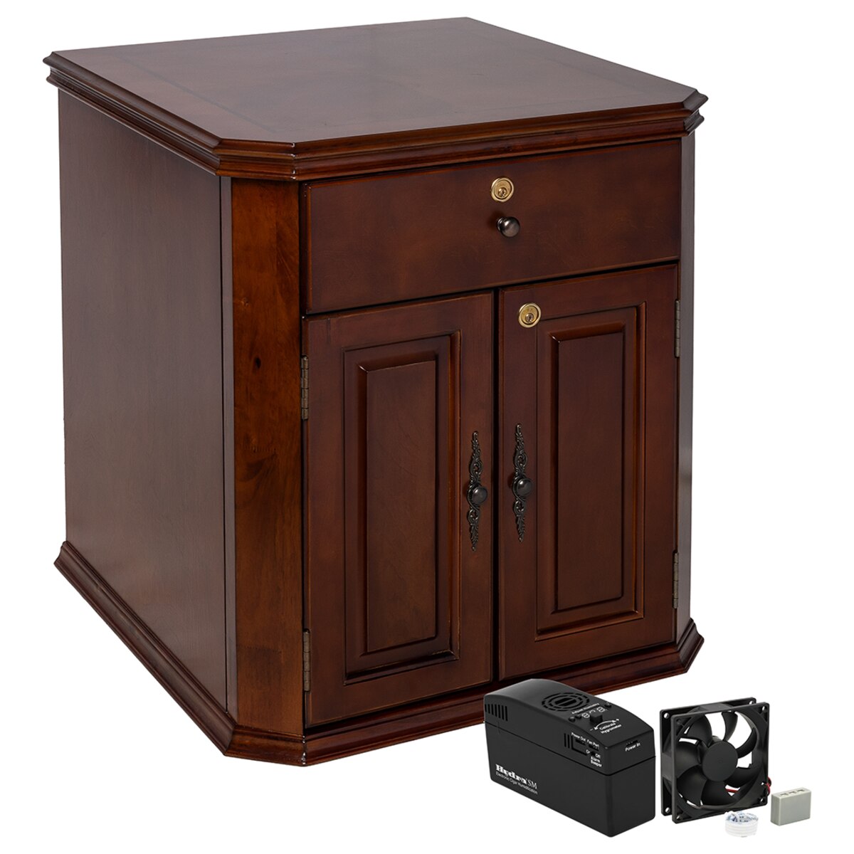 Humidor Supreme Montegue Cabinet Humidor Walnut 1500-Cigar