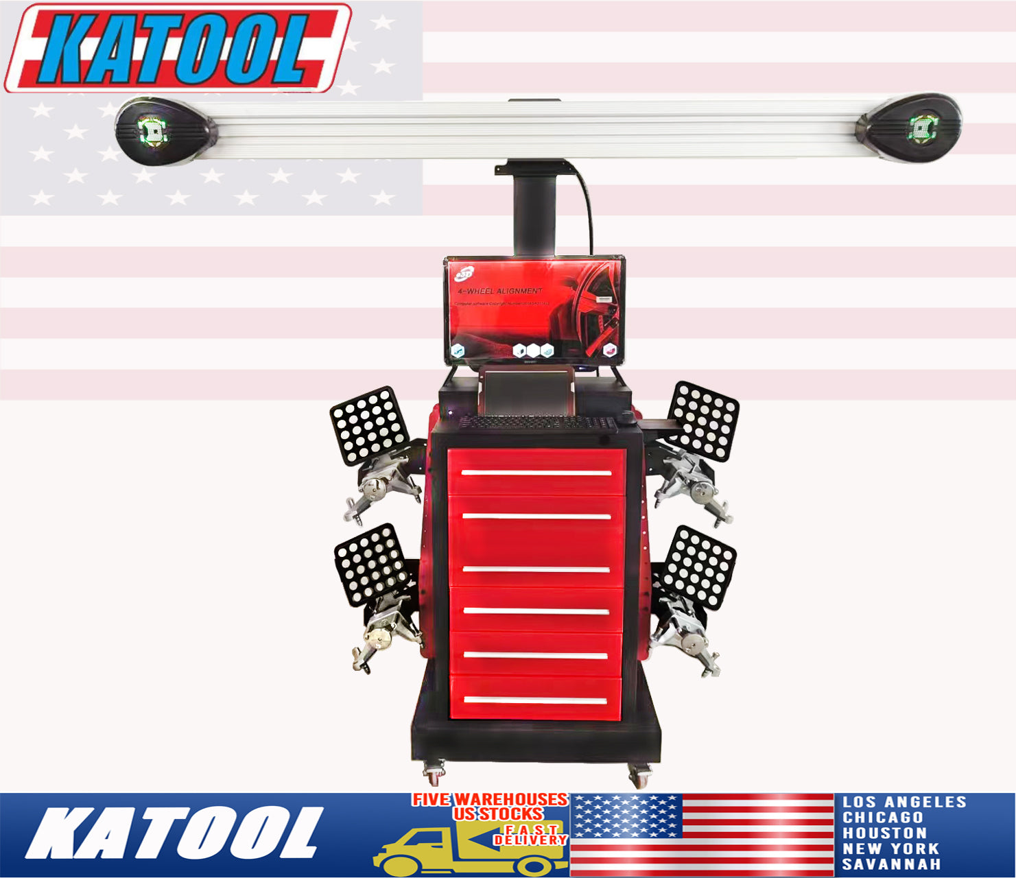 Katool KT-AV651 Mobile 3D Wheel Alignment for 2-Post and Scissor Lifts