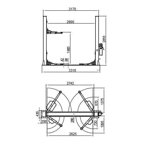 https://cdn.shopify.com/s/files/1/0771/5550/0318/files/Katool-KT-H120D-Car-Lift-measurement.webp?v=1742919388