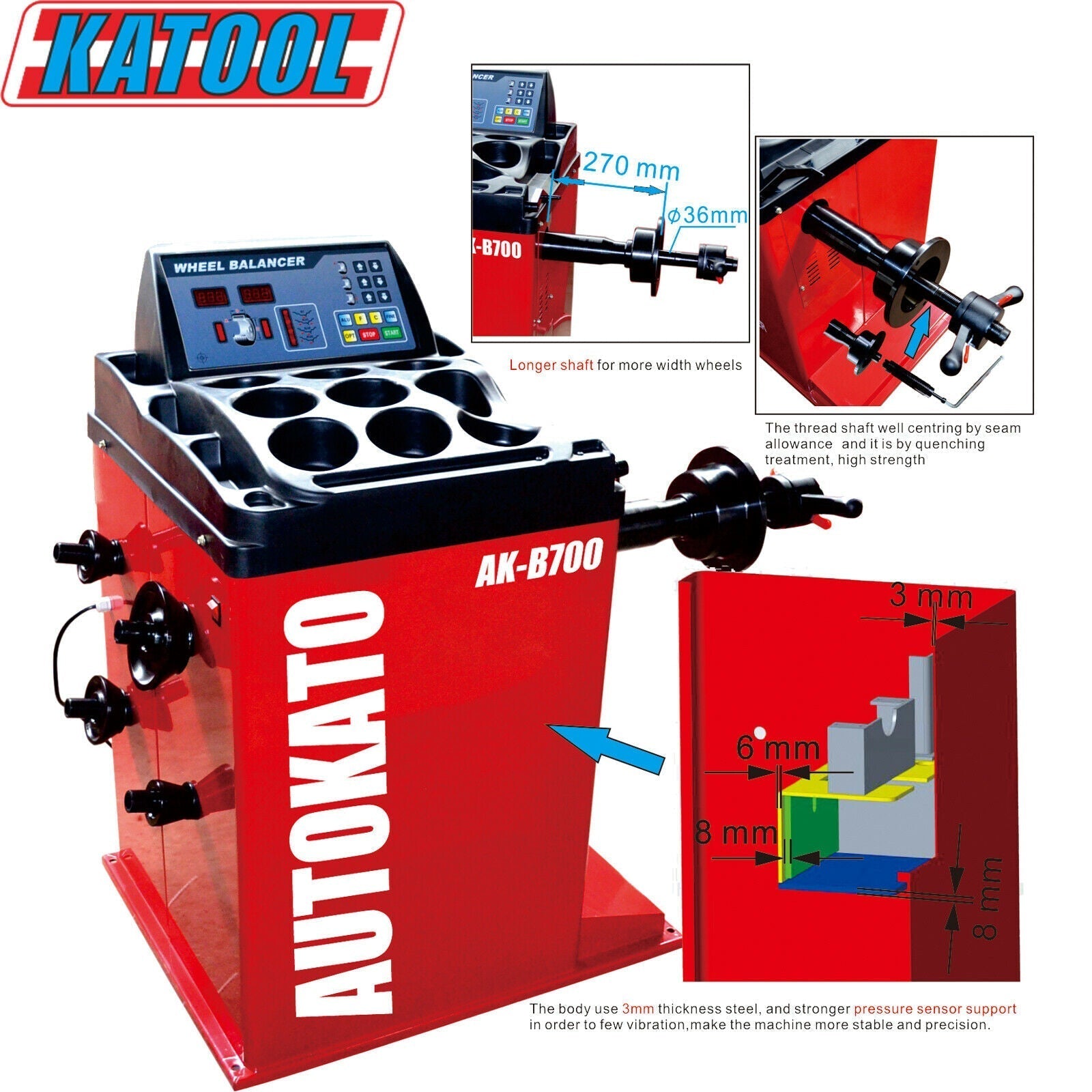 KATOOL KT-T800 Tire Changer & KT-B700 Wheel Balancer Combo