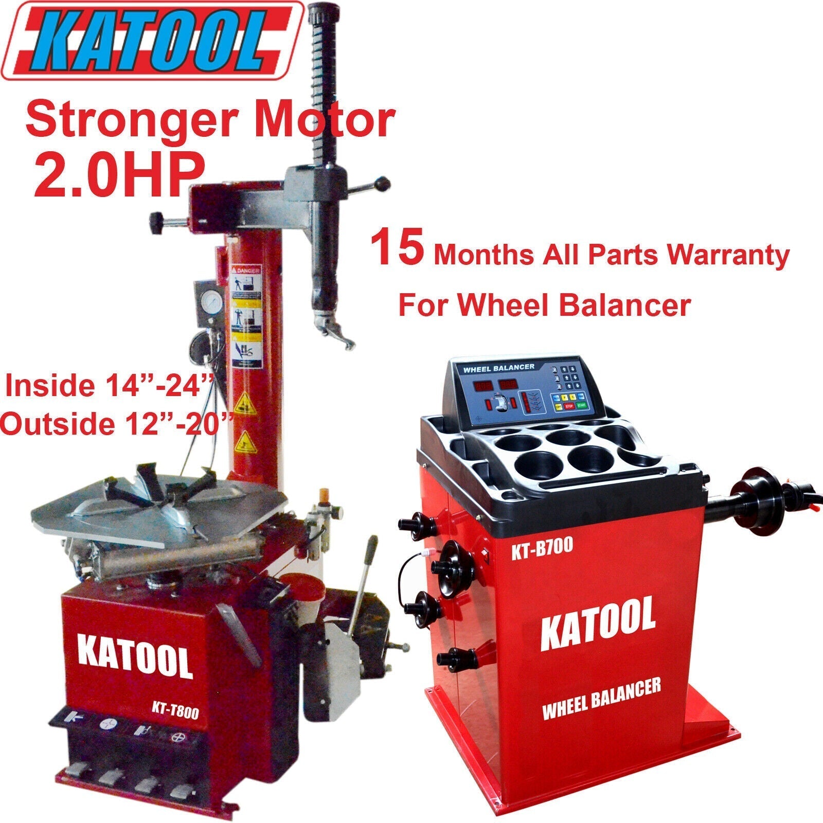 KATOOL KT-T800 Tire Changer & KT-B700 Wheel Balancer Combo
