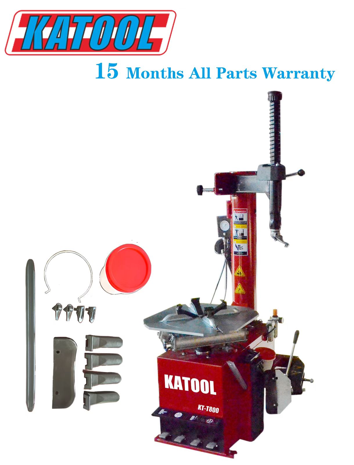 KATOOL KT-T800 Wheel-Clamp Tire Changer 2.0HP Motor Heavy-Duty