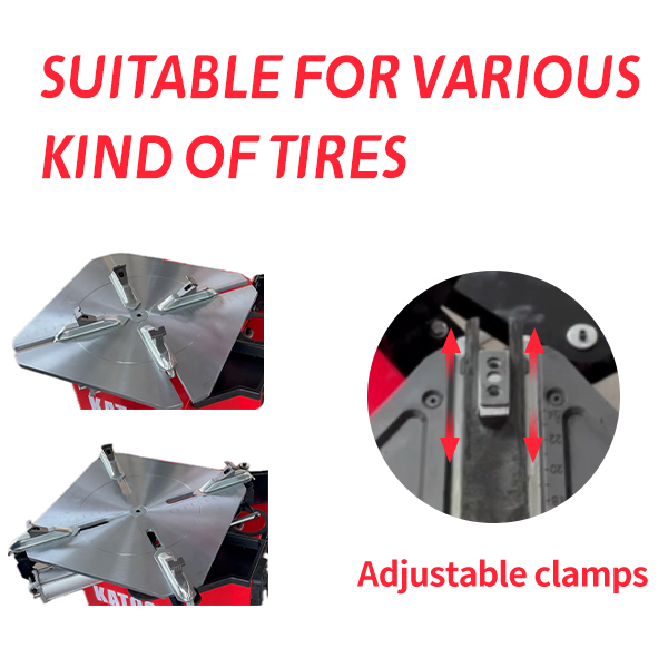 KATOOL KT-T850 Tilt-Arm Wheel Clamp Tire Changer Machine 47-inch Capacity