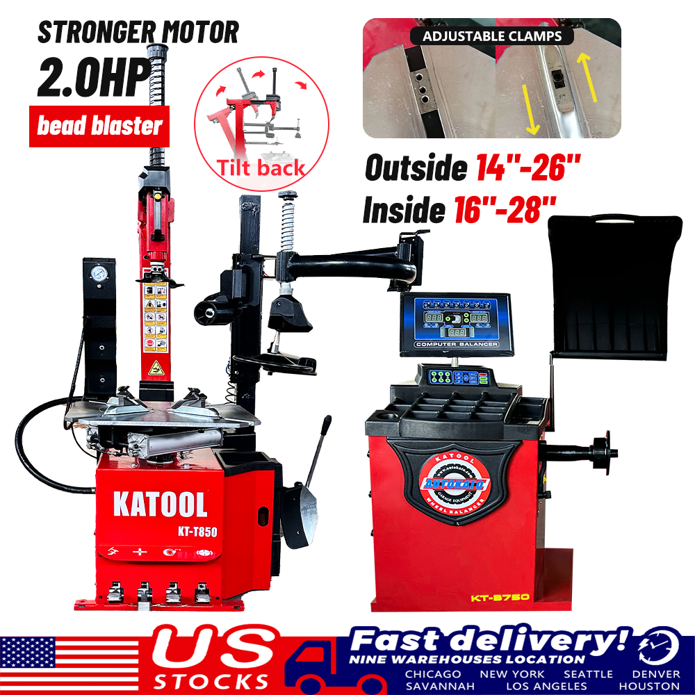 Katool KT-T850 Tire Changer and KT-B750 Wheel Balancer Combo