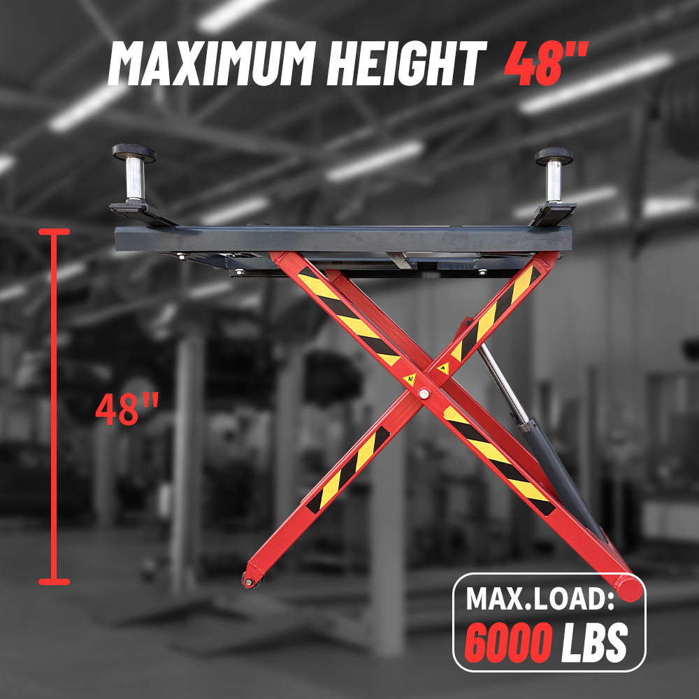 Katool KT-X66 6000 lb Portable Mid-Rise Scissor Lift 48