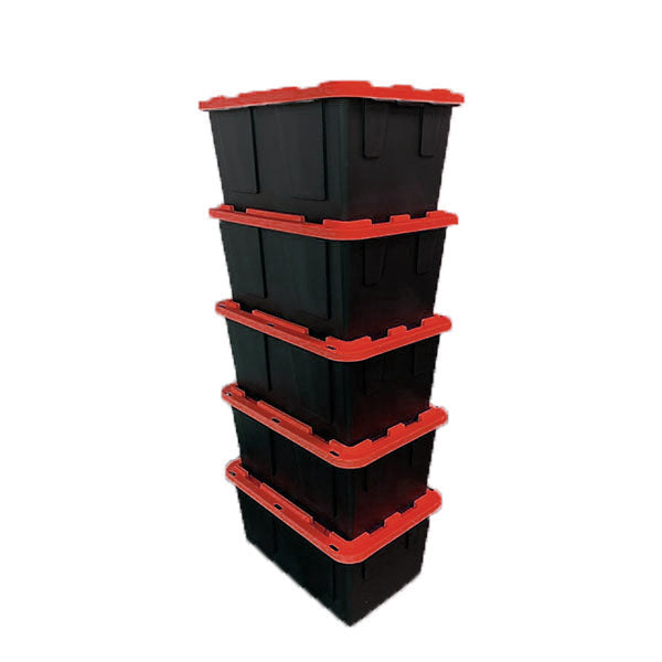 Lockable Storage Bin - 27 Gallon Set of 5