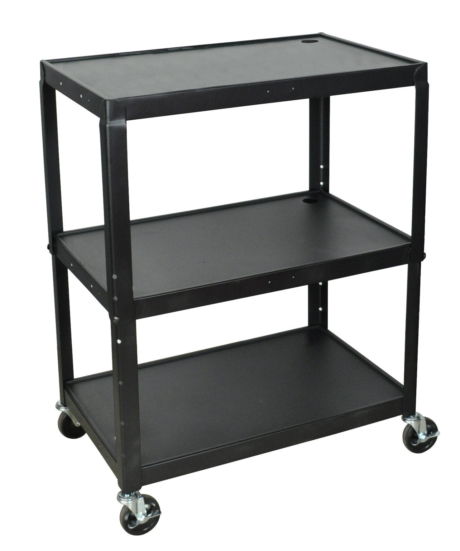 Luxor Extra Wide Steel Adjustable Height A/V Cart
