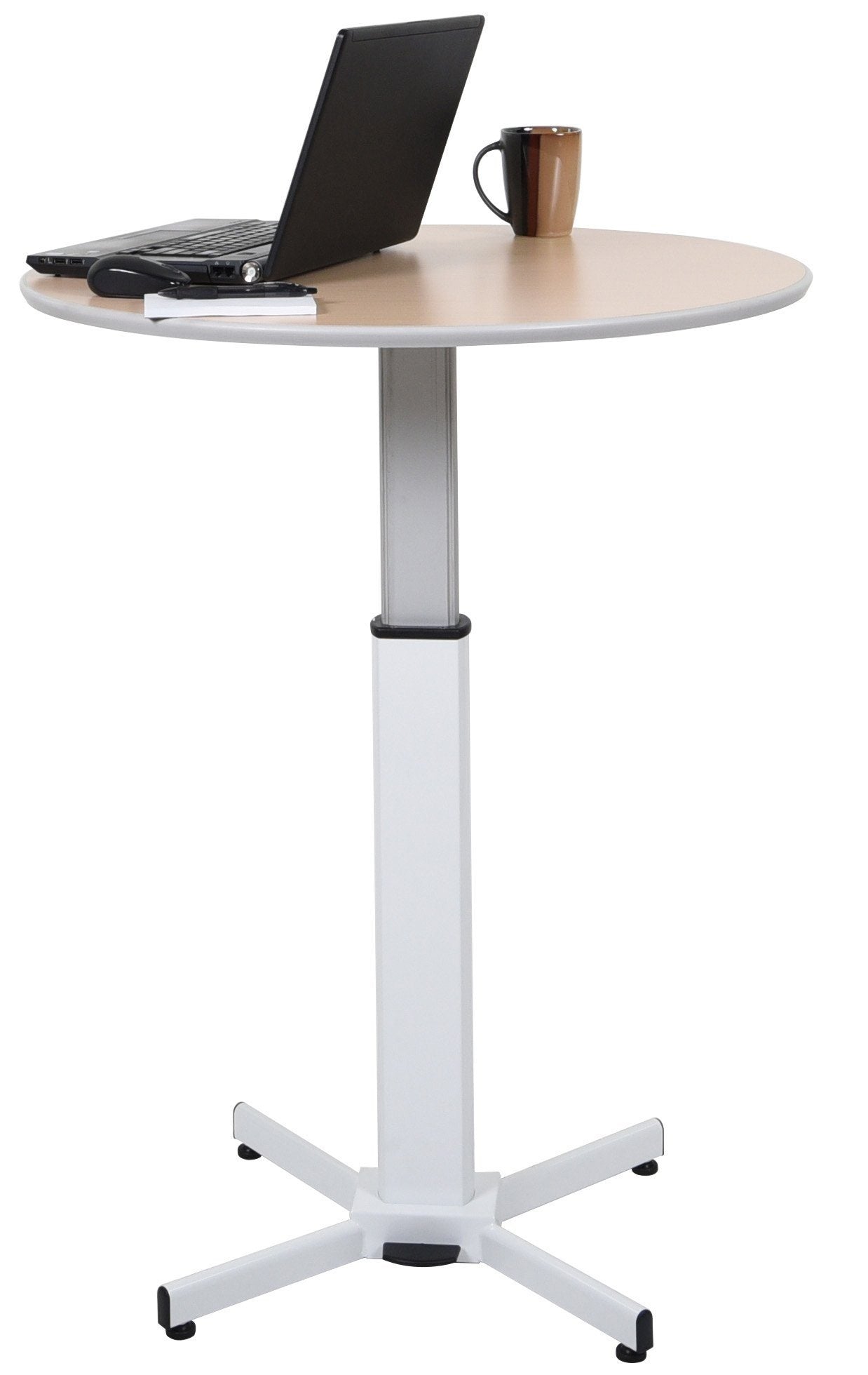 Luxor - LX-PNADJ-ROUND - Pneumatic Adjustable Round Pedestal Table.