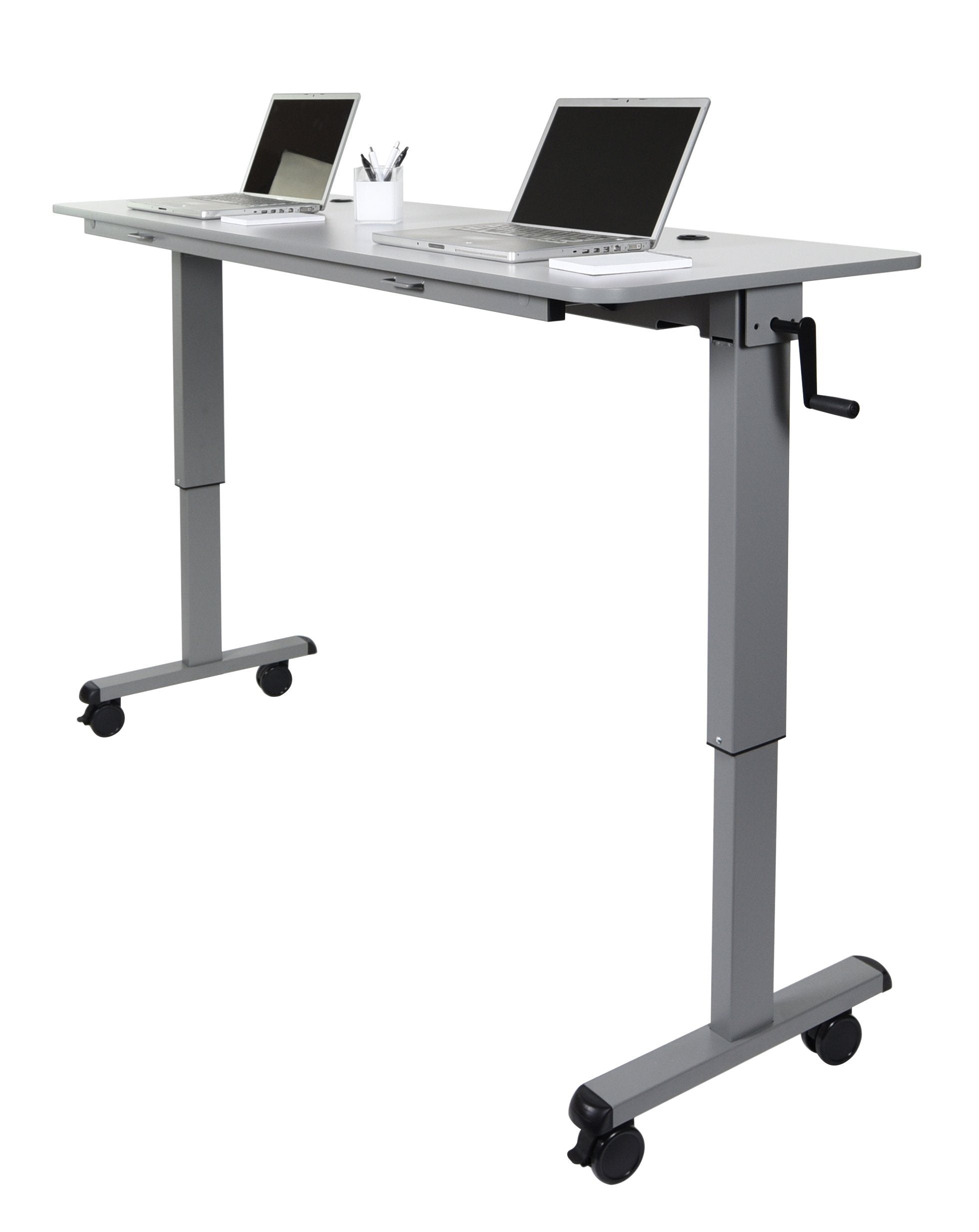 Luxor STAND-NESTC-60 Is A 60" Adjustable Flip Top Table Wih A Crank Handle