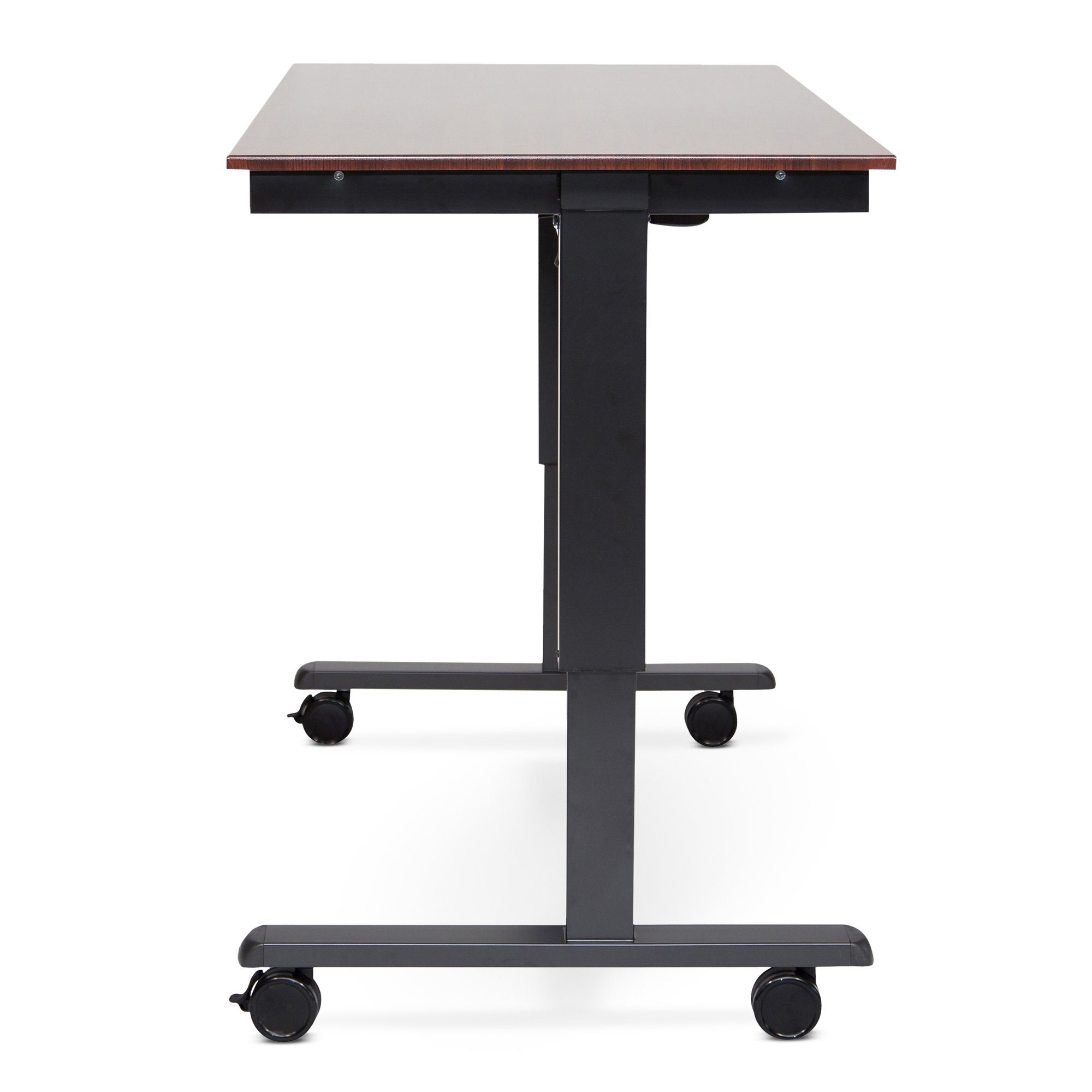 Luxor STANDE-48  48" Electric Standing Desk Black/Walnut