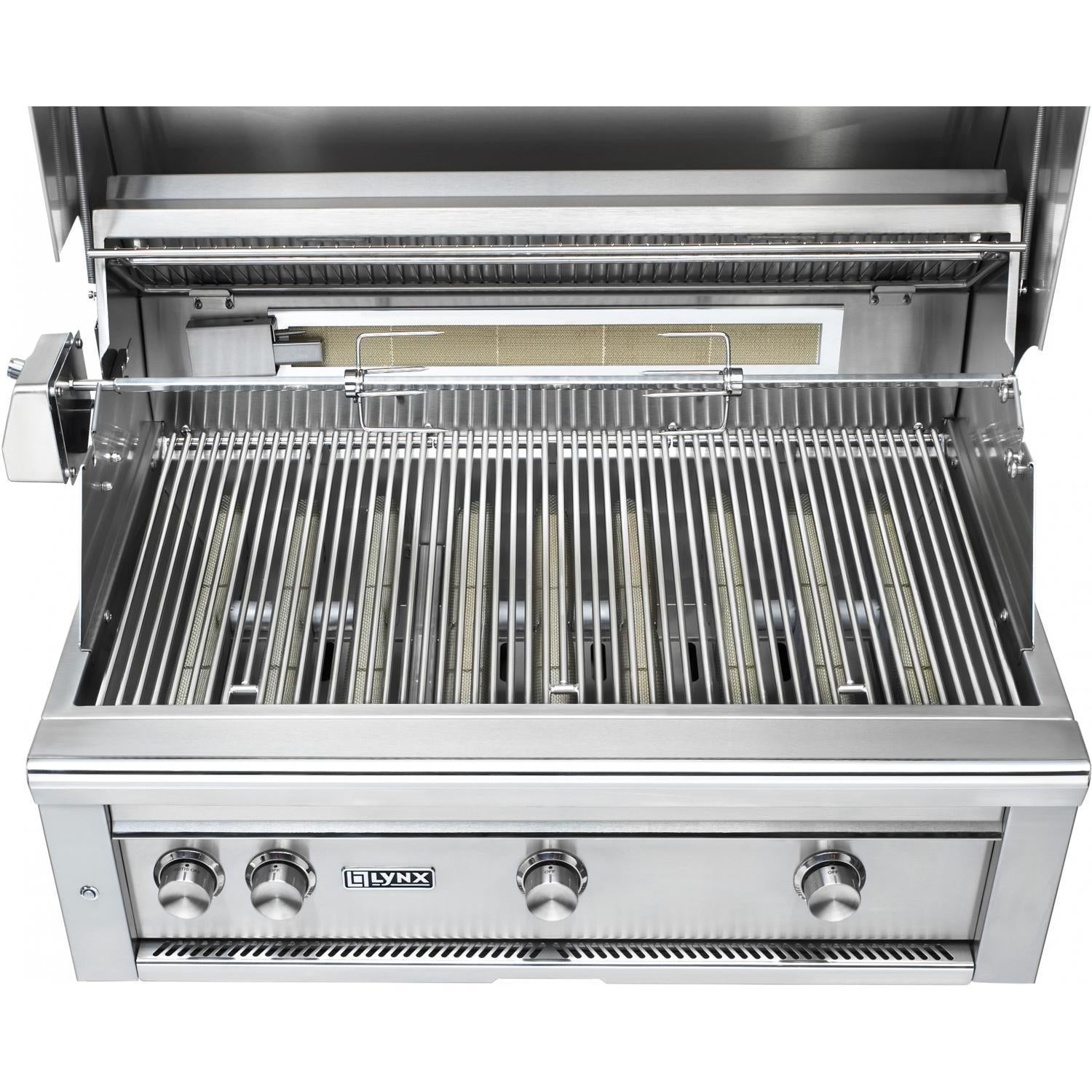 Lynx Professional 36-Inch All Infrared Trident Natural Gas Grill With Flametrak And Rotisserie - LF36ATRF-NG