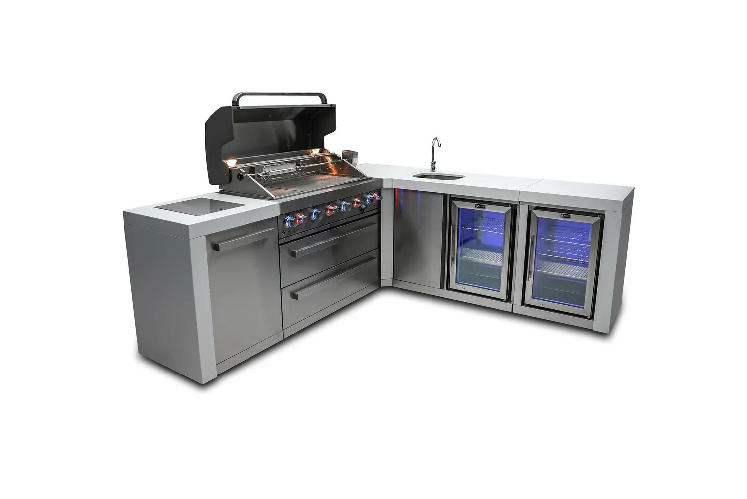 Mont Alpi MAi805-D90BEVFC - 8 Ft L-Shaped Propane Outdoor