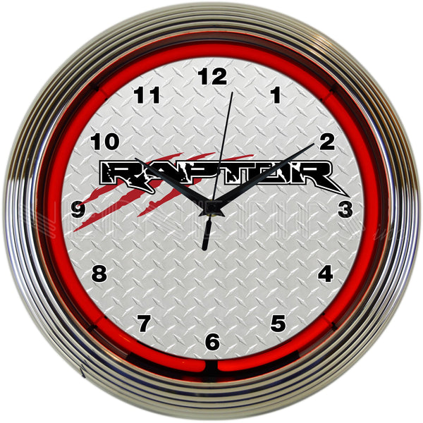 Neonetics 8FRDRR Auto Ford Raptor Red Neon Clock 8FRDRR – Garage ...
