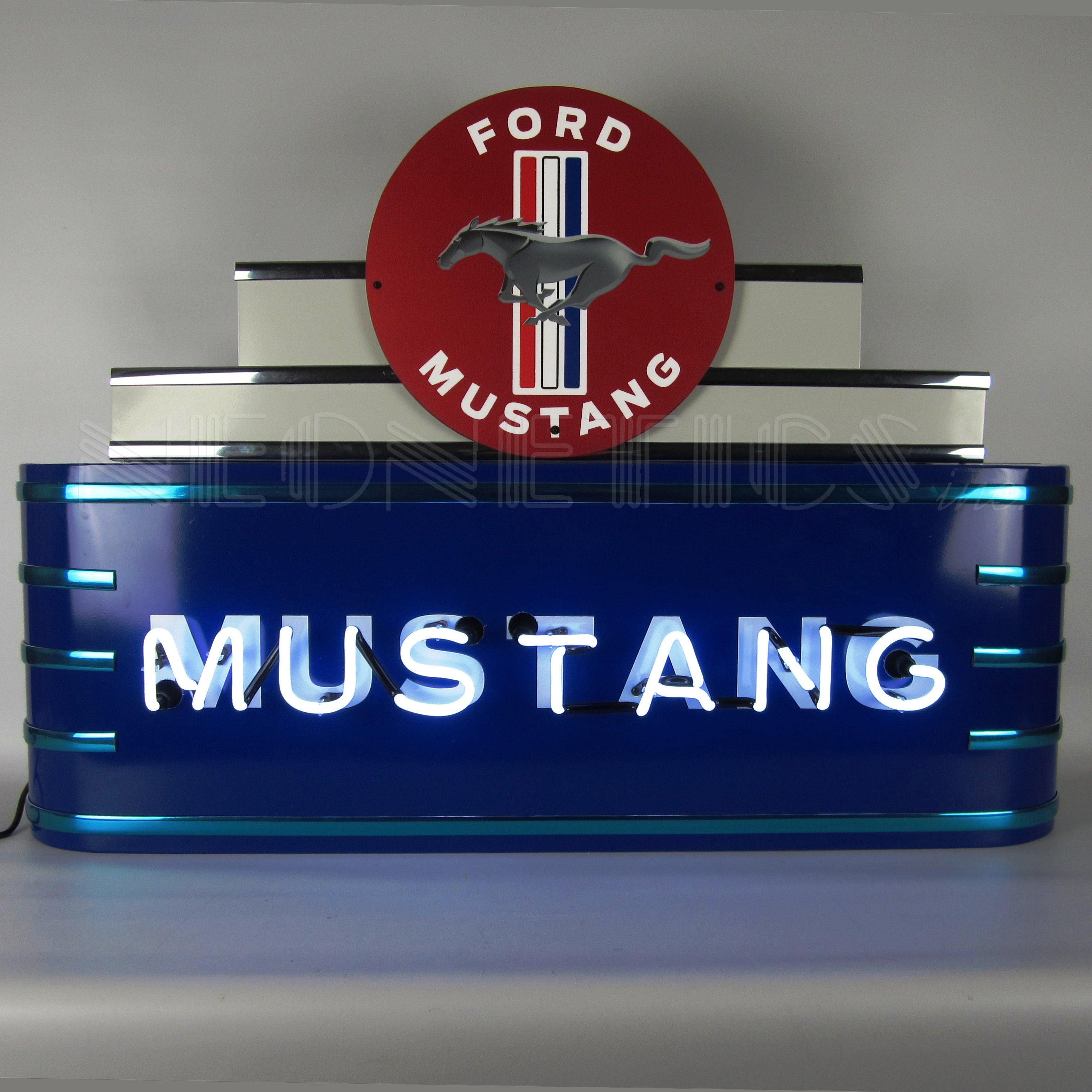 Neonetics Art Deco Marquee Mustang Neon Sign In Steel Can