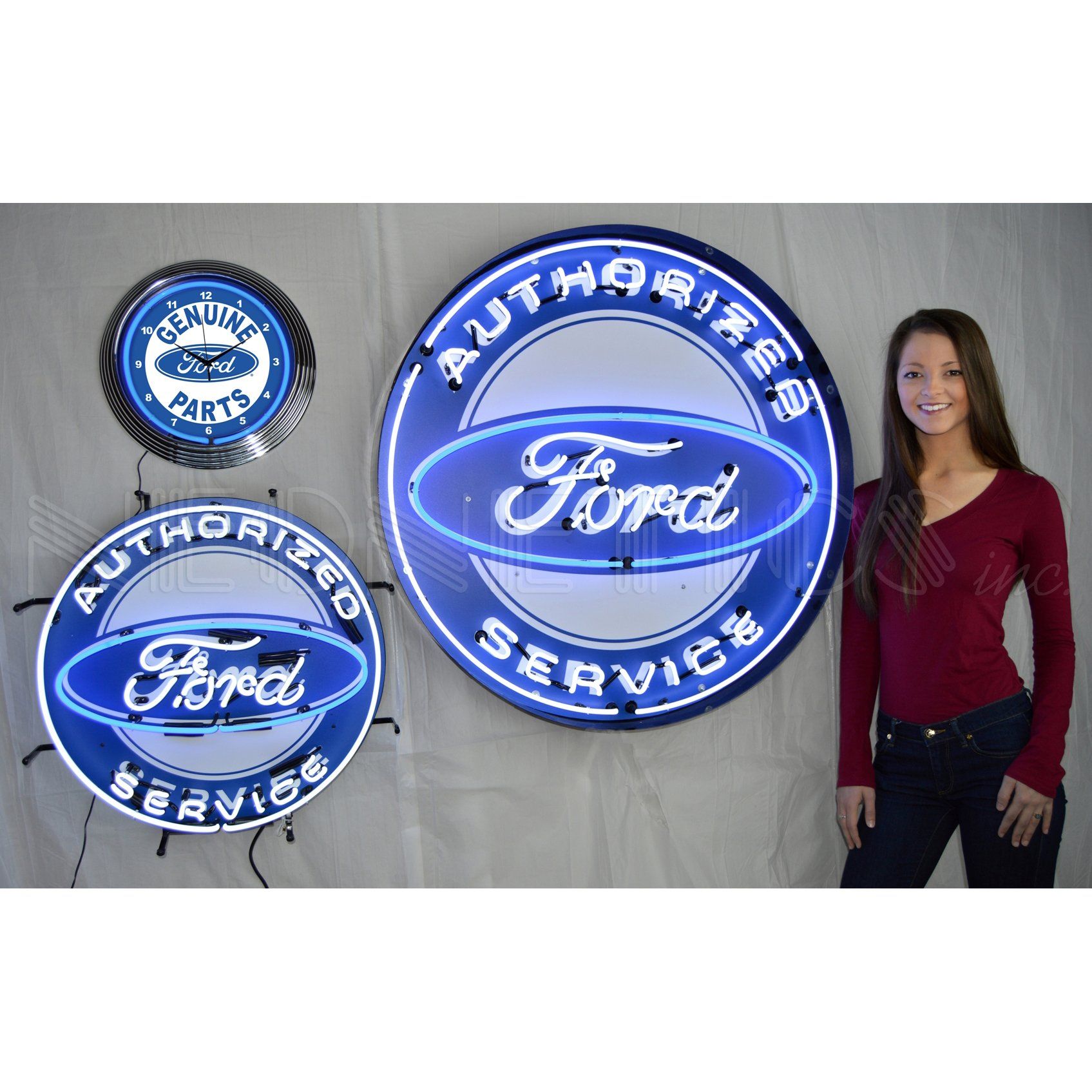 Neonetics Authorized Ford Service 36 Inch Neon Sign In Metal Can