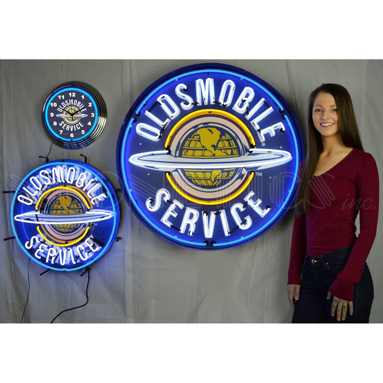 Neonetics Oldsmobile Service 36 Inch Neon Sign In Metal Can