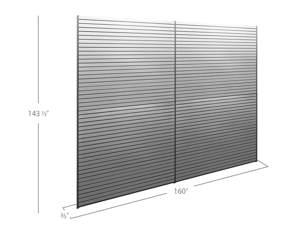 NewAge 160 SQ. FT. PVC Slatwall with 40-Piece Accessory Kit