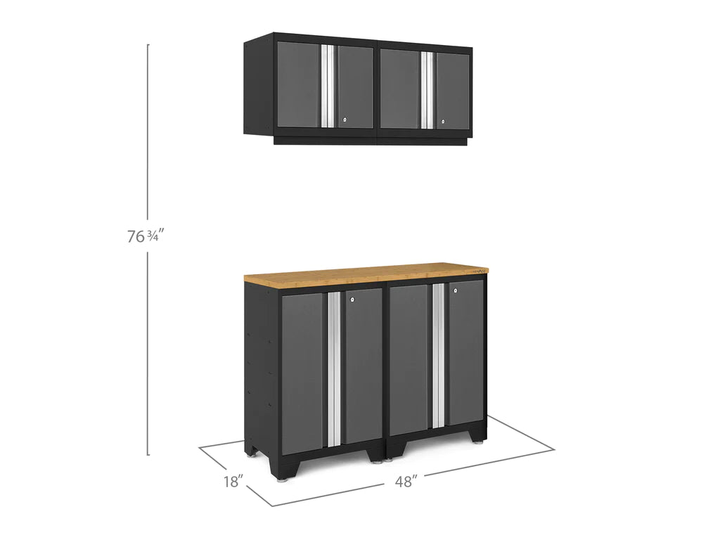 NewAge Bold 3.0 Series 5 Piece Cabinet Set with Base Wall