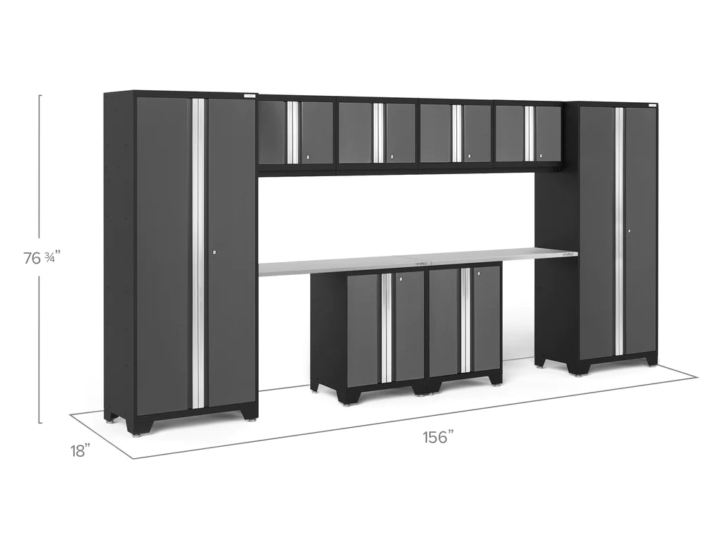 NewAge Bold Series 10 Piece Cabinet Set with Base Wall
