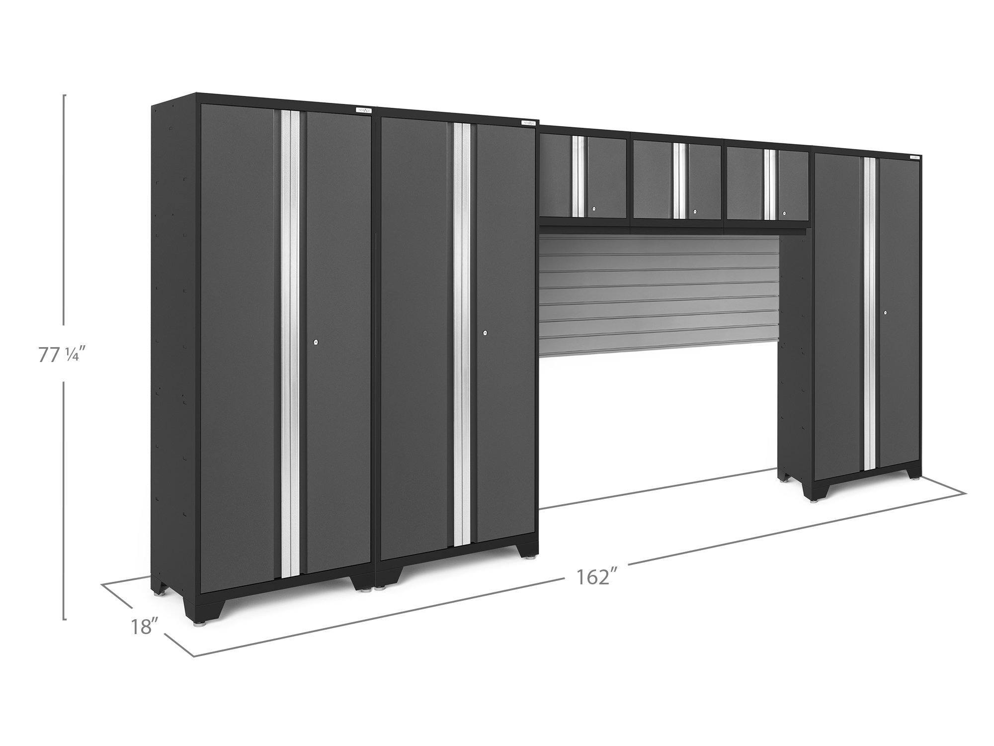 NewAge Bold Series 3.0 Grey 6 Piece Set With Slatwall - 50679