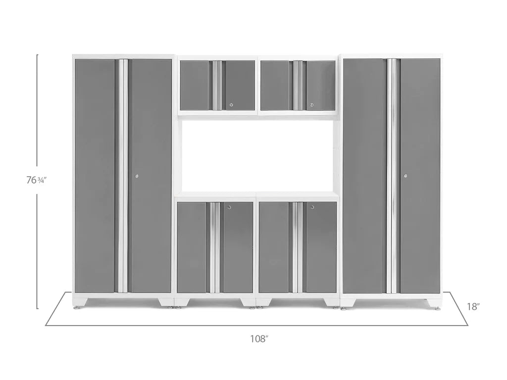 NewAge Bold Series 6 Piece Cabinet Set with Base Wall