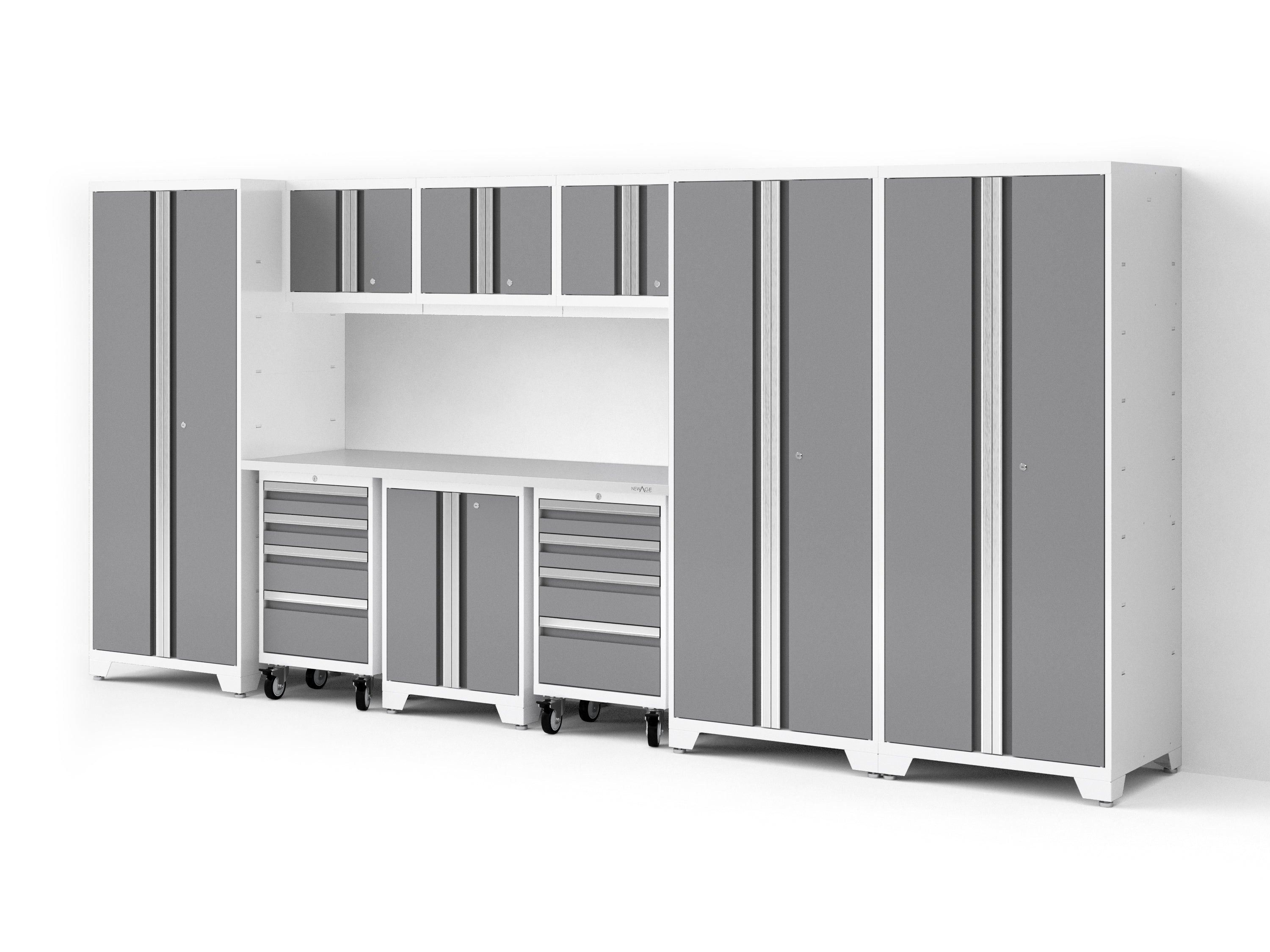 Bold XL 10-Piece Garage Cabinet Set 24-Inch Deep Steel