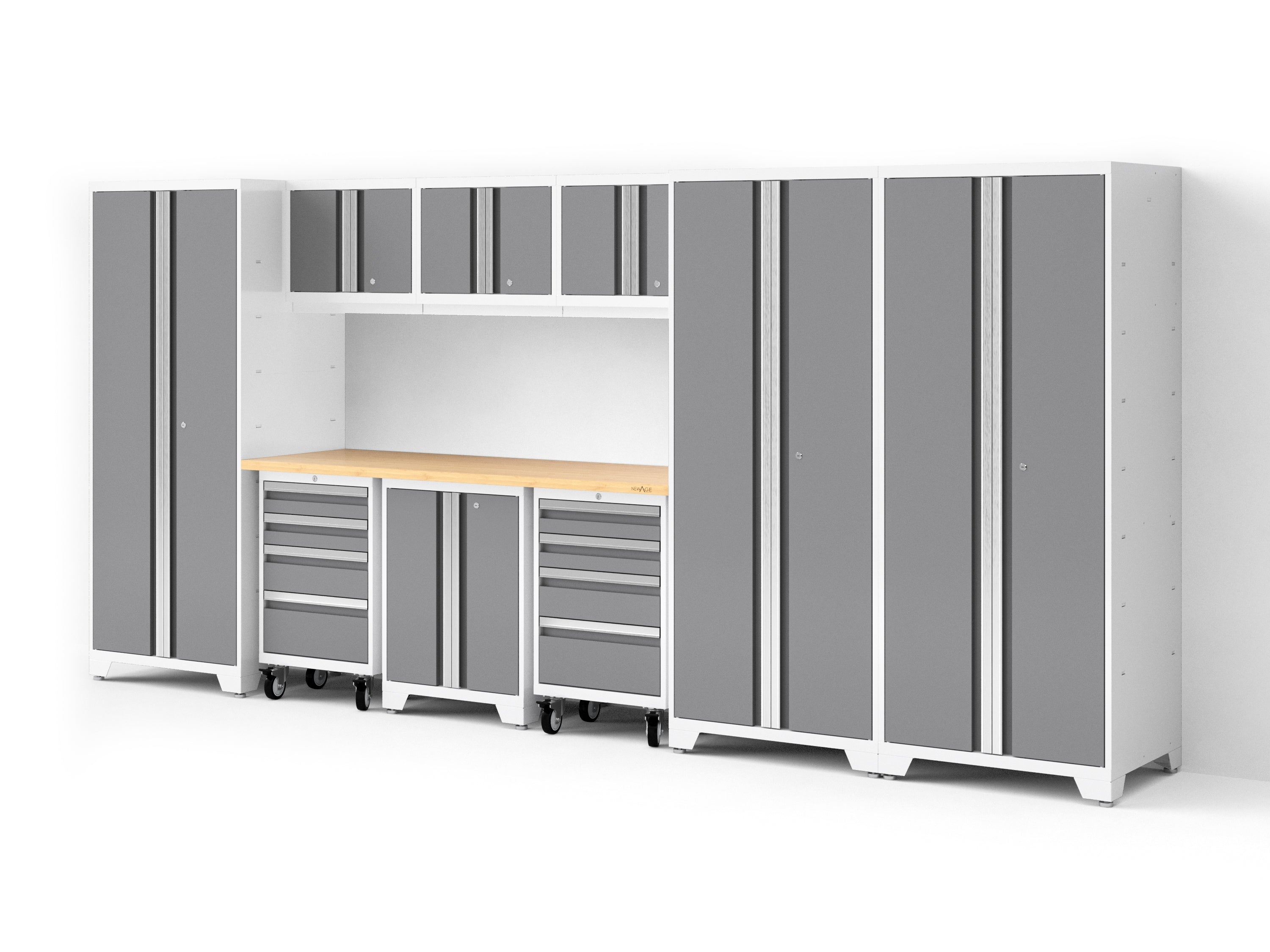 Bold XL 10-Piece Garage Cabinet Set 24-Inch Deep Steel