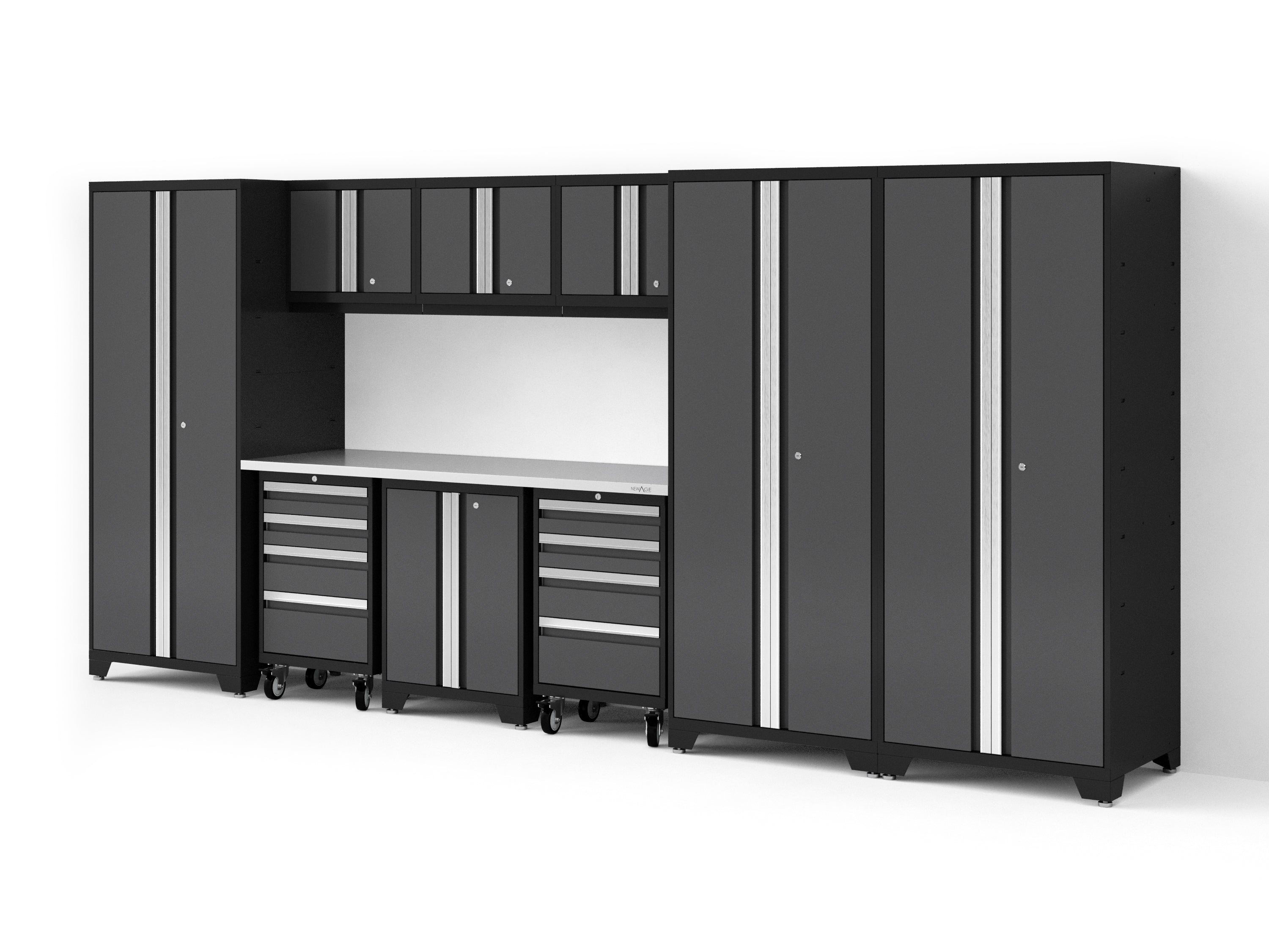 Bold XL 10-Piece Garage Cabinet Set 24-Inch Deep Steel