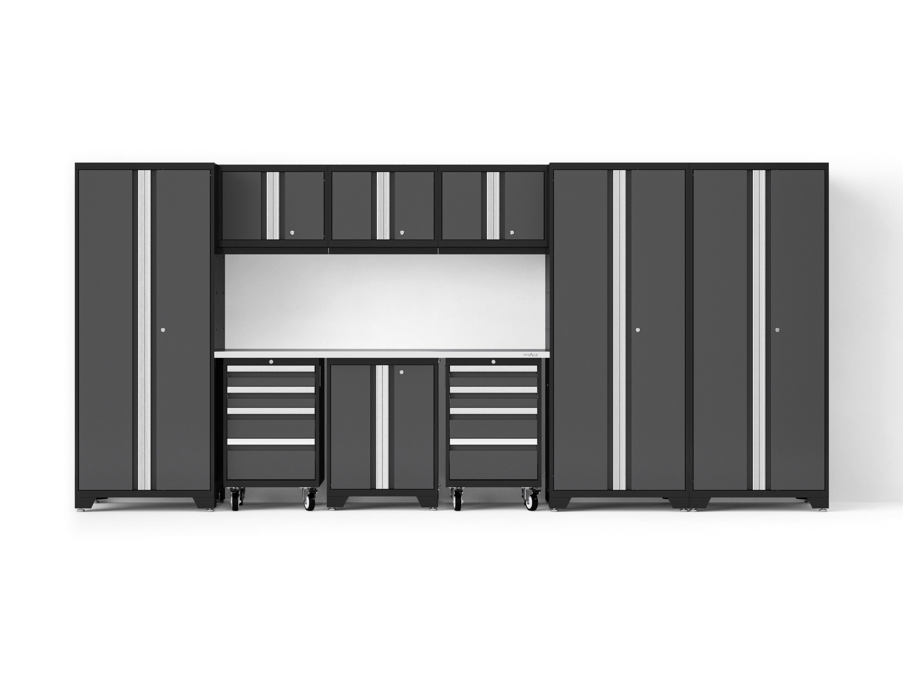 Bold XL 10-Piece Garage Cabinet Set 24-Inch Deep Steel