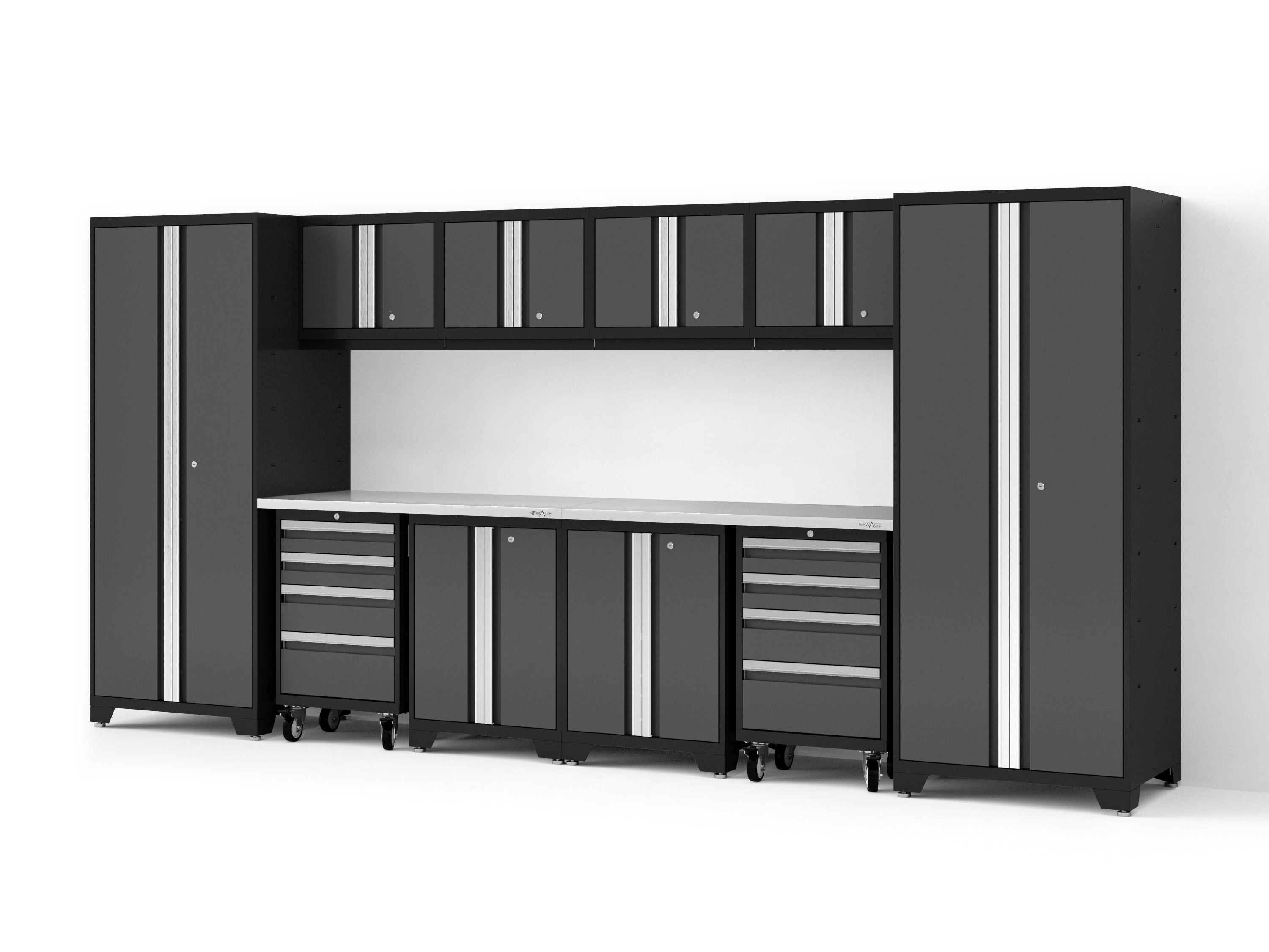 Bold XL 12-Piece Garage Cabinet Set Heavy-Duty Steel Storage Solution