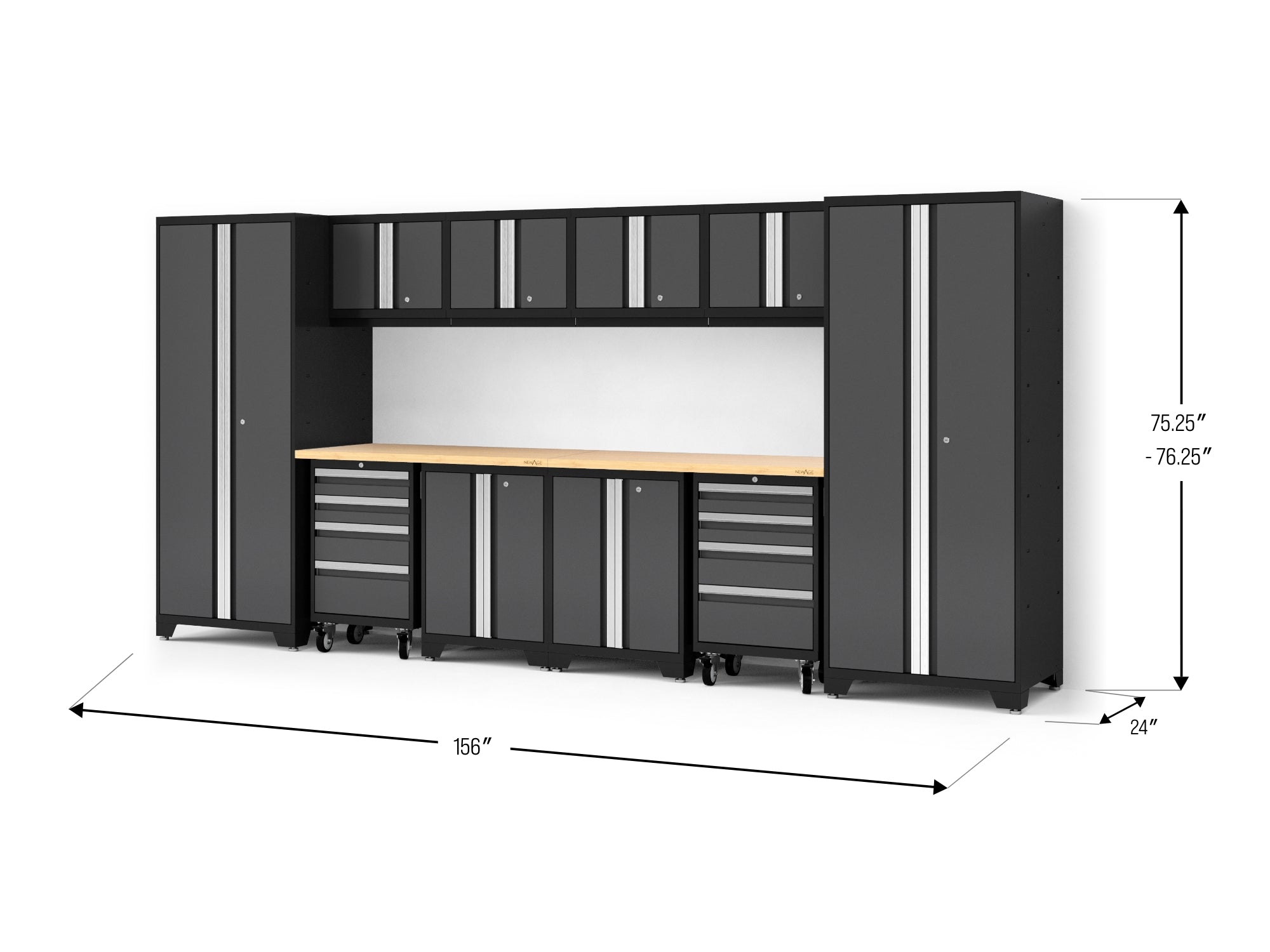 Bold XL 12-Piece Garage Cabinet Set Heavy-Duty Steel Storage Solution