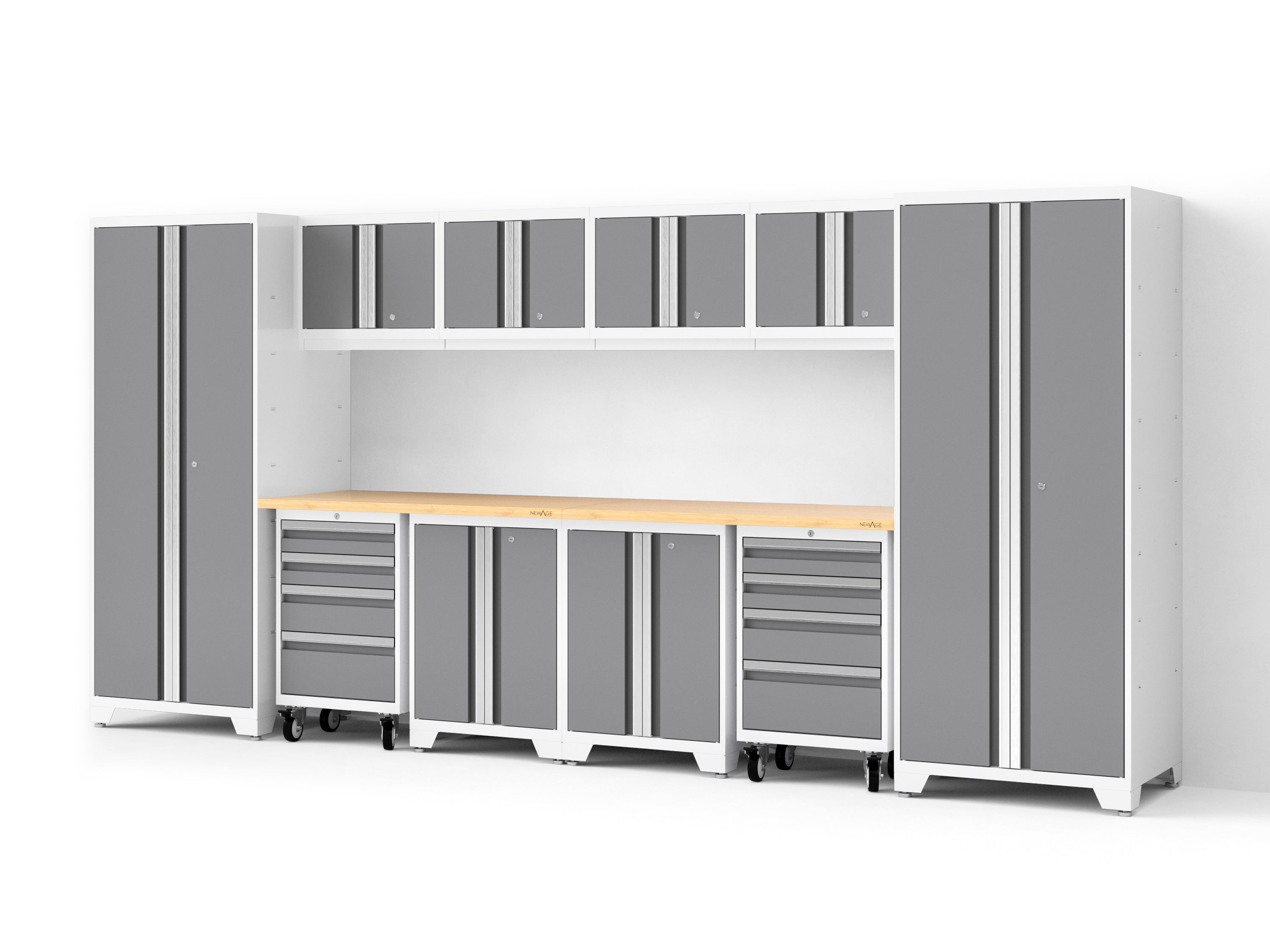 Bold XL 12-Piece Garage Cabinet Set Heavy-Duty Steel Storage Solution